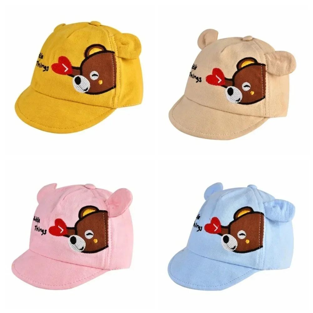 Adjustable Cap Baby Baseball Cap Cartoon Kids Boys Girls Duck Tongue Cap Sunshade Hat with Ears Fisherman Hat Spring Summer