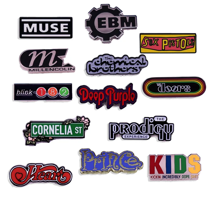 

Новинка, эмалированная булавка с логотипом рок-группы, музыкальный альбом, значок, поп-браслет, аксессуары для одежды, оптовая продажа для фанатов и друзей