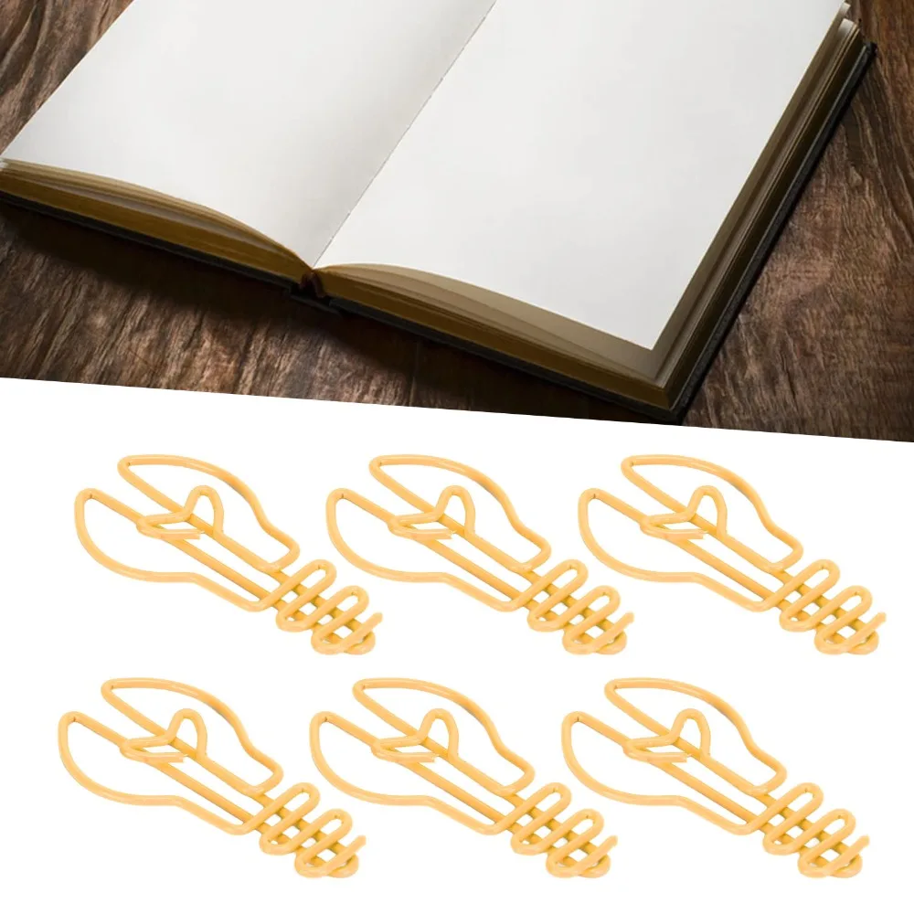 100pcs 노란색/핑크색 전구 모양 종이 클립 전구 모양의 4.2*2cm 금속 종이..
