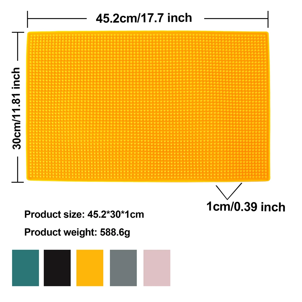 Premium Silicone Bar Mat - Durable & Stylish Spill-Proof Countertop Accessory for Home, Bars, and Restaurants