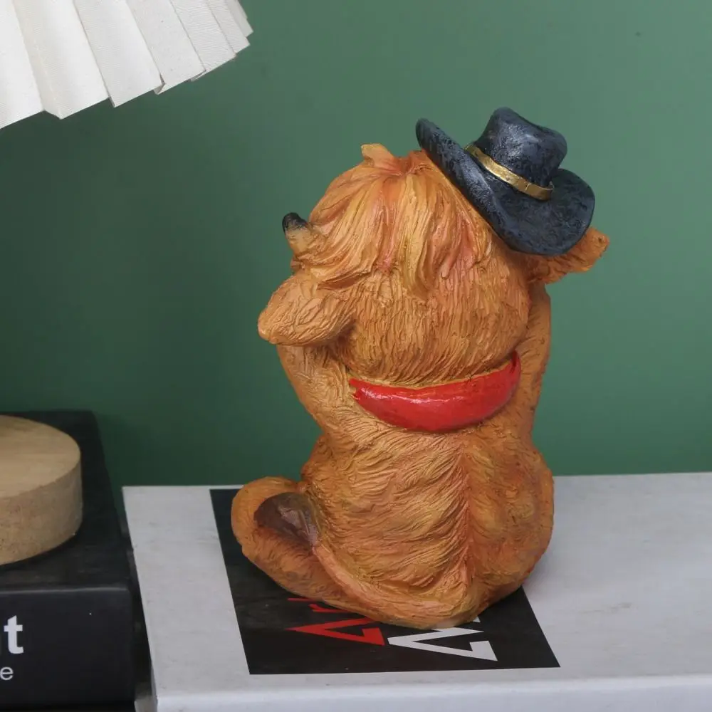 Resin Cartoon Cow Ornament Handmad Realistic Highland Cow Decor Crafts Funny Doll Animal Action Figure Kids Birthday Gift