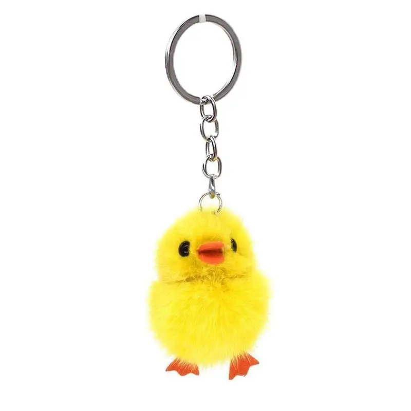 thumbnail image 1 of 1pcs Cute Chick Pendant Keychain Soft Stuffed Chick Doll Ornament Keychain Creative Mini Chick Animal Model Plush Toys Kids Gift, 1 of 5