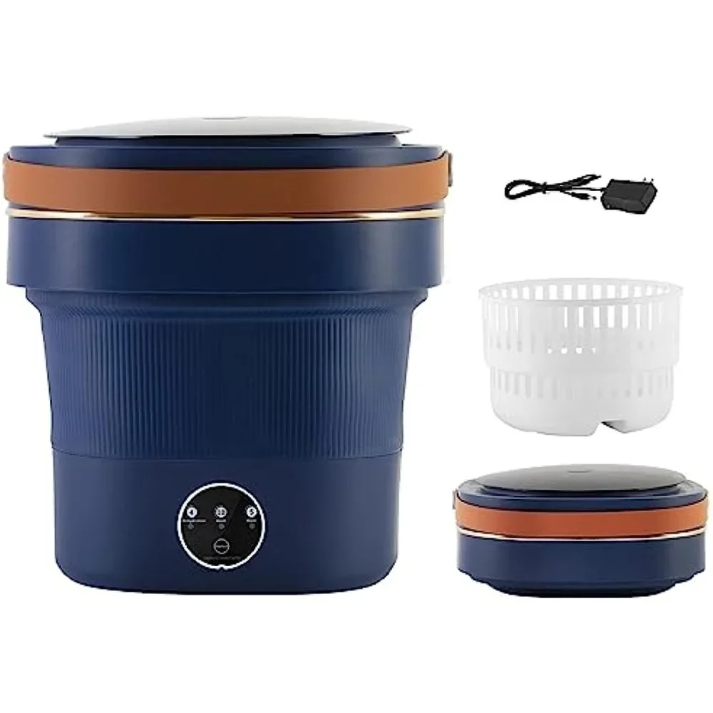 

Capacity Foldable Small Laundry Machine for Underwear, Baby Clothes and Small Items, Rechargeable Design for Travel Washer