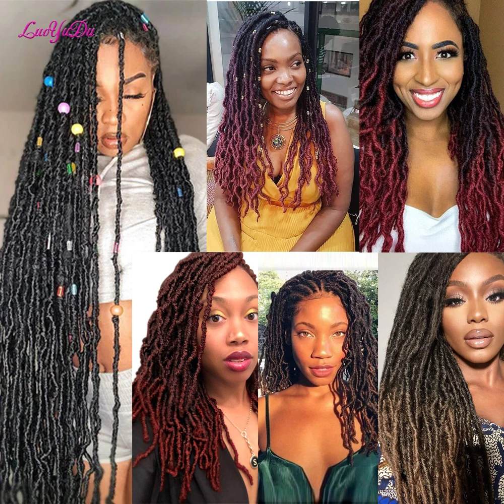 Afro Nu Faux Locs Synthetic Crochet Hair 24 Inch 21 Strands Faux Locs  Extension Soft Goddess Braiding Dreadlocks Hair For Women - AliExpress