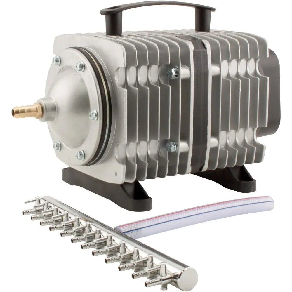 

Commercial Air Pump 7 - 200 Watt Single Outlet, With 12 Valve Manifold For Aquarium, Fish Tank, Fountain, Pond & Hydroponics