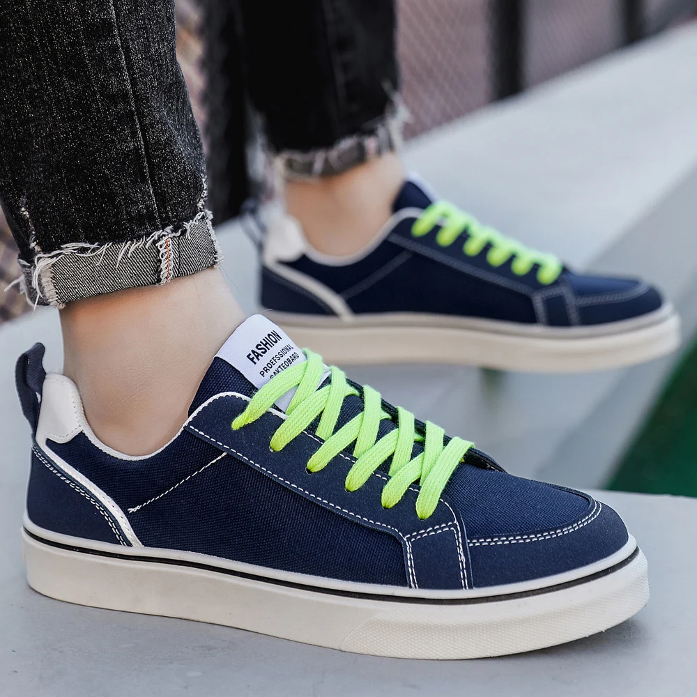 2026 New Men's Canvas Shoes Casual Versatile Low-top Skate Shoes Thick Sole Wear-resistant Sports Work Trendy Shoes 5