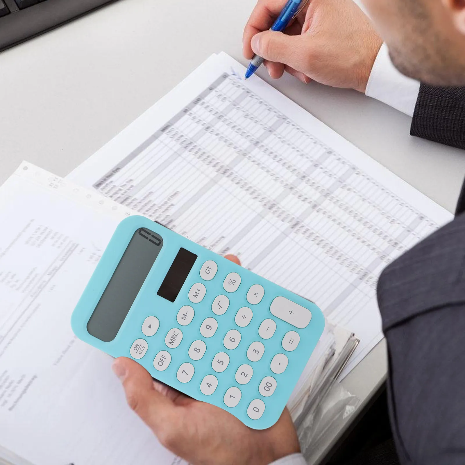 책상용 소형 장 계산기 귀엽고 예쁜 데스크탑 계산기 학교 대학 회계용 휴대용 경량 계산기