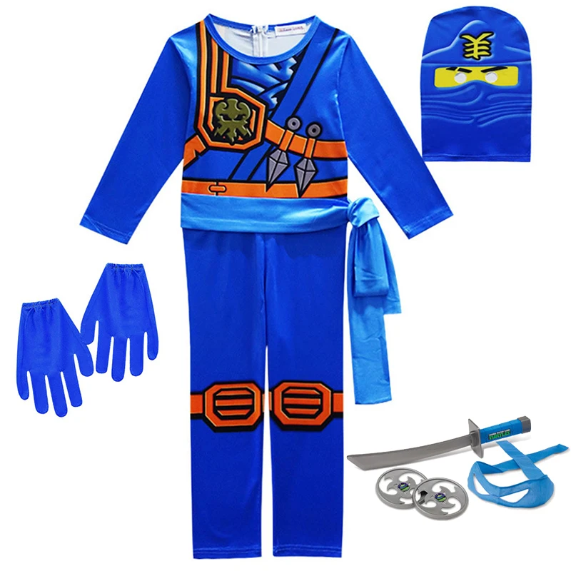 NINJA cosplay Boys Advanced Latest Role Playing Costume Jumpsuit Set Halloween Christmas Party Ninja Superhero Set Cosplay