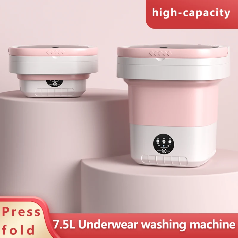 8L Portable Folding Washing Machine Bucket for Clothes Socks Underwear Cleaning Washer Portable Small Travel Washing Machine 2