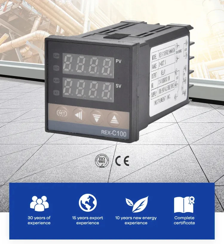 REX-C100 K J PT100 Digital Output Thermostat Electronic PID Programmable Sensors