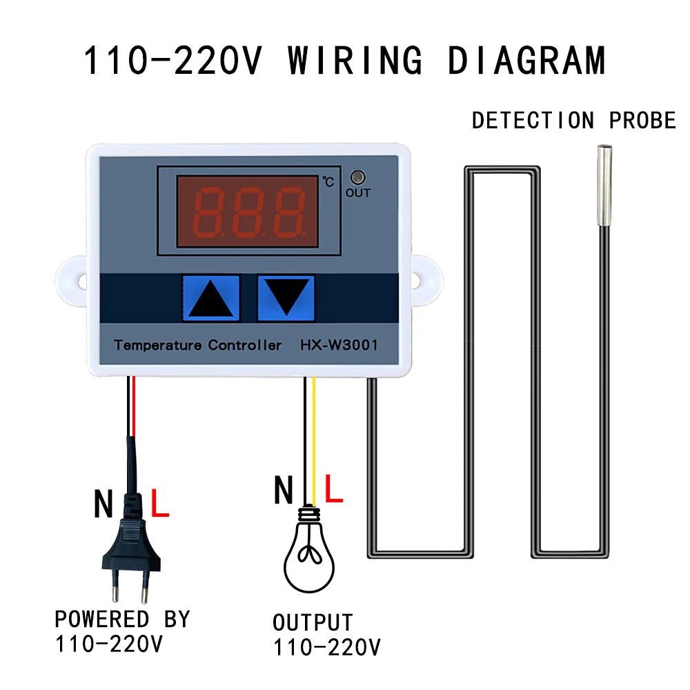 Digital Thermostat Switch Microcomputer Temperature Controller Thermoregulator