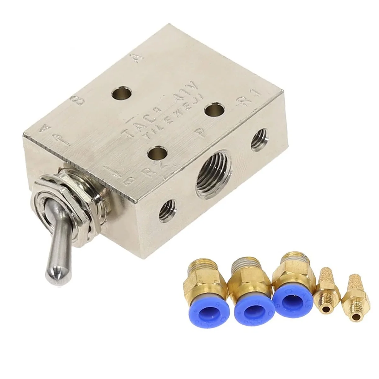 TAC2-41V Pneumatic Valve 2 Position 5Way 1/8 Mechanical Valve With 6mm Connector Pneumatic Mechanical Switch Manifolds