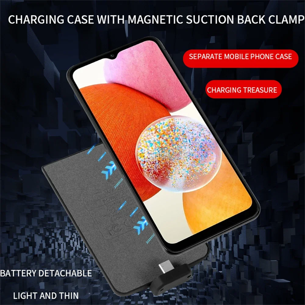 휴대용 충전기 보조베터리 커버, 삼성 갤럭시 S9 플러스 배터리 케이스, 5000mAh 마그네틱 보조배터리 외부 충전 케이스