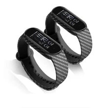 

strap For Xiaomi Mi Band 6 nfc Wristband smartwatch MIband 5 Carbon fiber silicone bracelet correa Mi Band 4 5 3 7 accessories