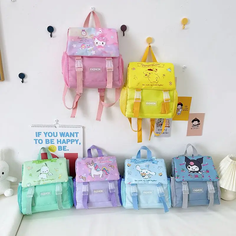 

Sanrio Anime Hello Kitty Cinnamoroll My Melody Kuromi Kids Bag Cute Backpack Kawaii Cartoon Leather Mini Bag Holiday Xmas Gift