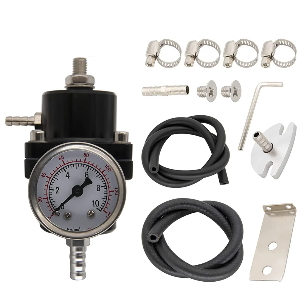 0-100 psi einstellbares Kraftstoffdruckregler-Öl einspritz regelventil mit Manometer-Booster-Installation werkzeug zubehör