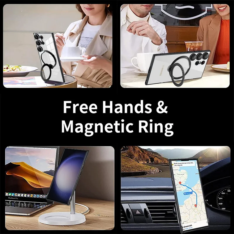 Magnetische Handyhülle Mit Ringhalter Für Samsung Galaxy Modelle_voghion.com