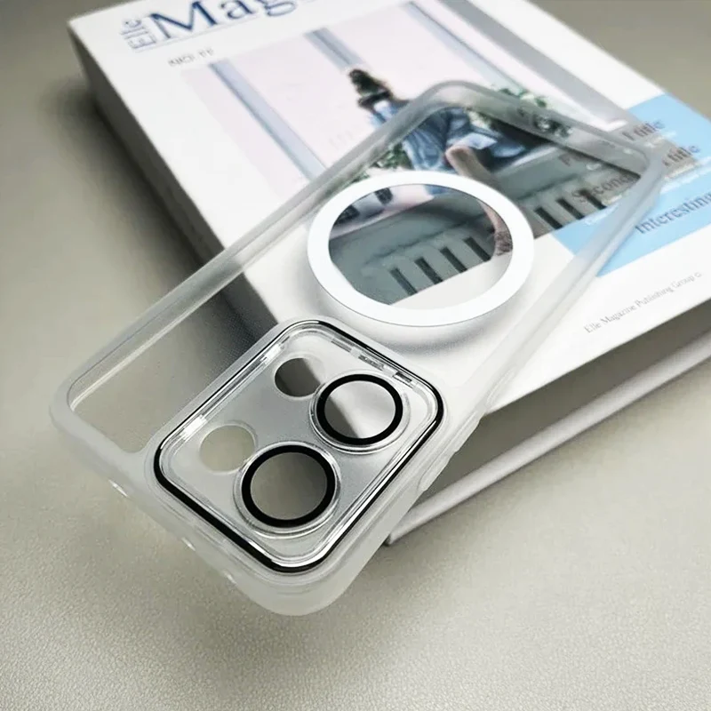 Luxury MagSafe Magnetic Silicone Shockproof Clear Case