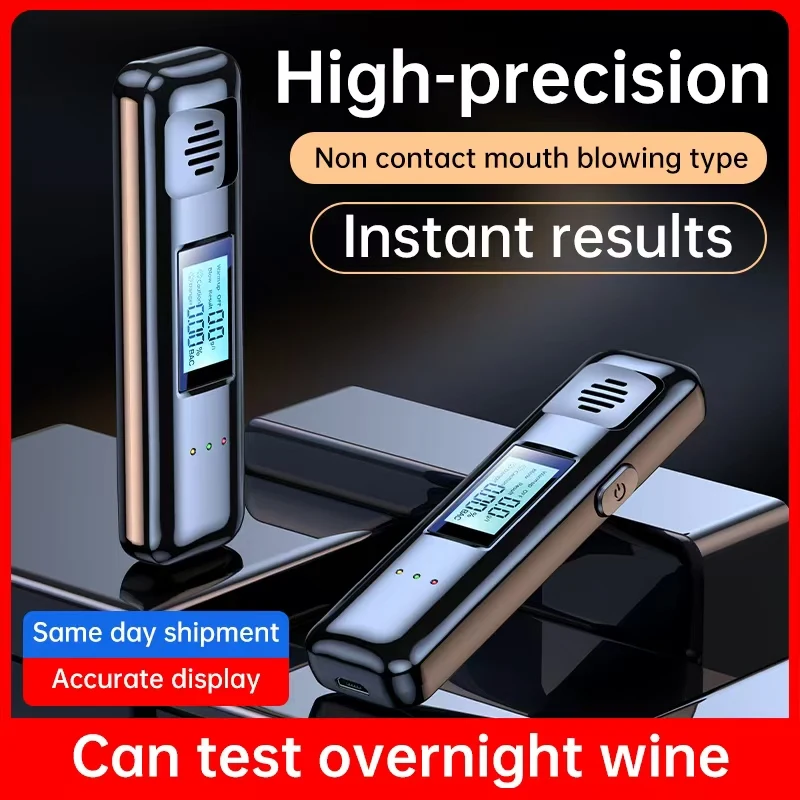 Portable Breathalyzer Professional Breath Alcohol Tester with LED Screen Display Alcoholmeter Breathalyzer Diagnostic Tool