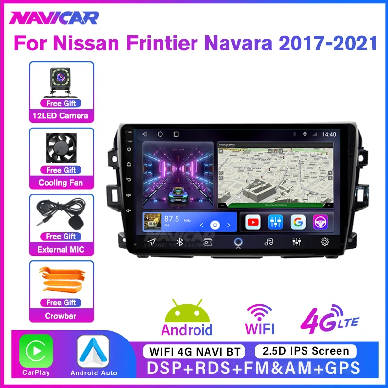 

Carpaly 2 Din Android10 Car Radio For Nissan Frintier Navara 2017-2021 Android Auto GPS Navigation 6G+128G Car Stereo Receiver