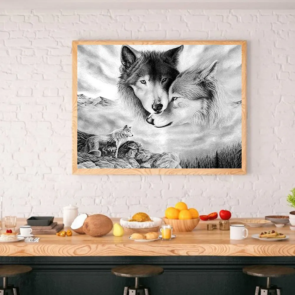 

5D DIY diamond/square diamond Diamond painting handmade art Animal Cross stitch Wolf Mosaic Home decoration gift