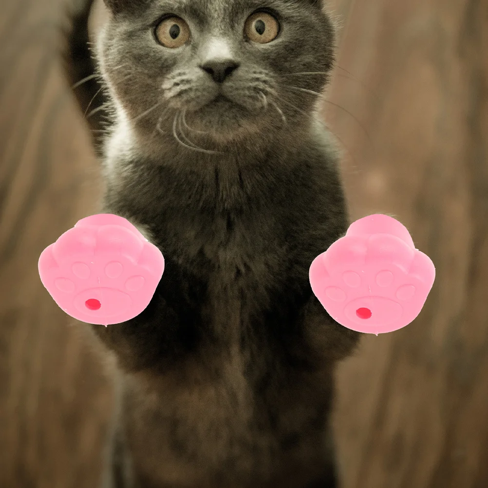 4 Pcs Cat Feet Nail Caps Silicone Shoes Boots Anti Scratch Large Adjustable Sticky Strap Water Holes Protective Claw
