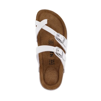SUFU Hot Sale Sandals Natural Leather Outdoor Beach Buckle Fashion Brand Non-Slip Flip Flops Woman 2