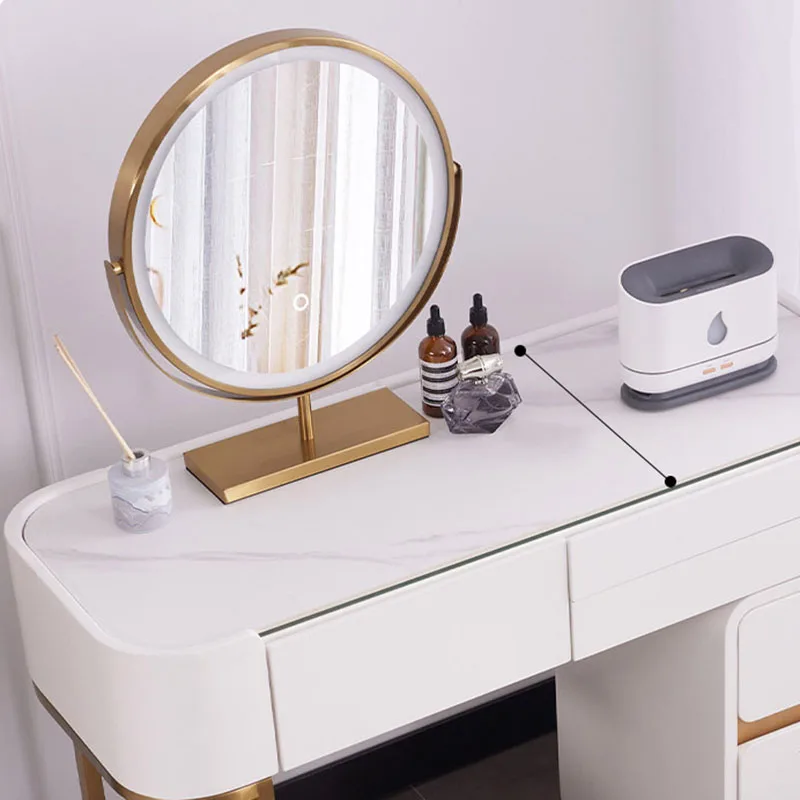 Tavolo da toeletta moderno bianco Accessori per soggiorno Tavolo da toeletta per trucco Donna Europeo Mesa De Maquillaje Mobili postmoderni - immagine 6