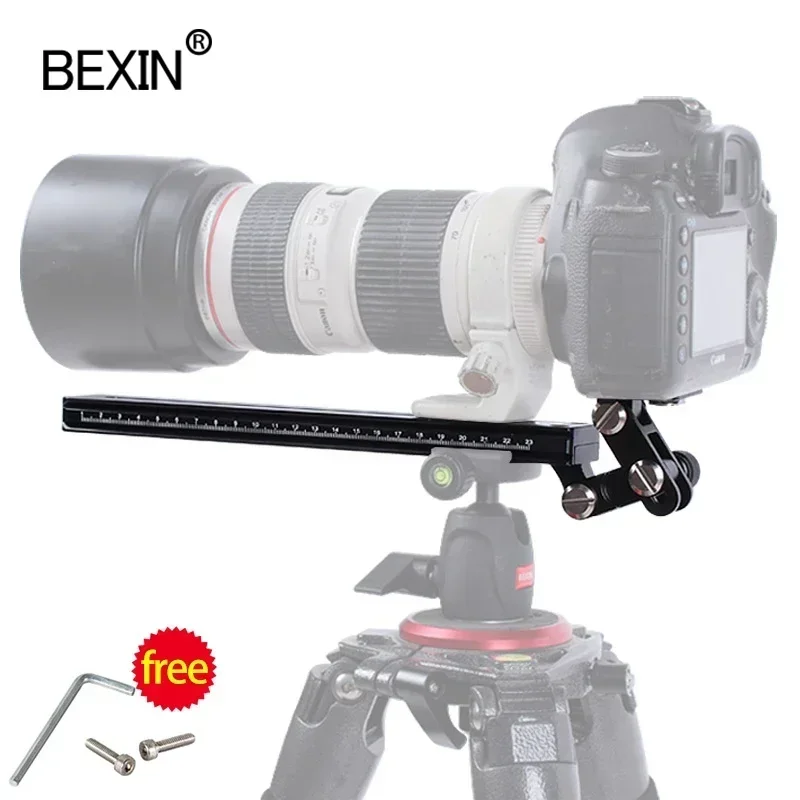망원 렌즈 지지 브래킷 홀더, 150, 250, 300, 400mm 긴 레일 퀵 릴리스 플레이트, 카메라용 1/4 인치 및 3/8 인치 마운트 나사