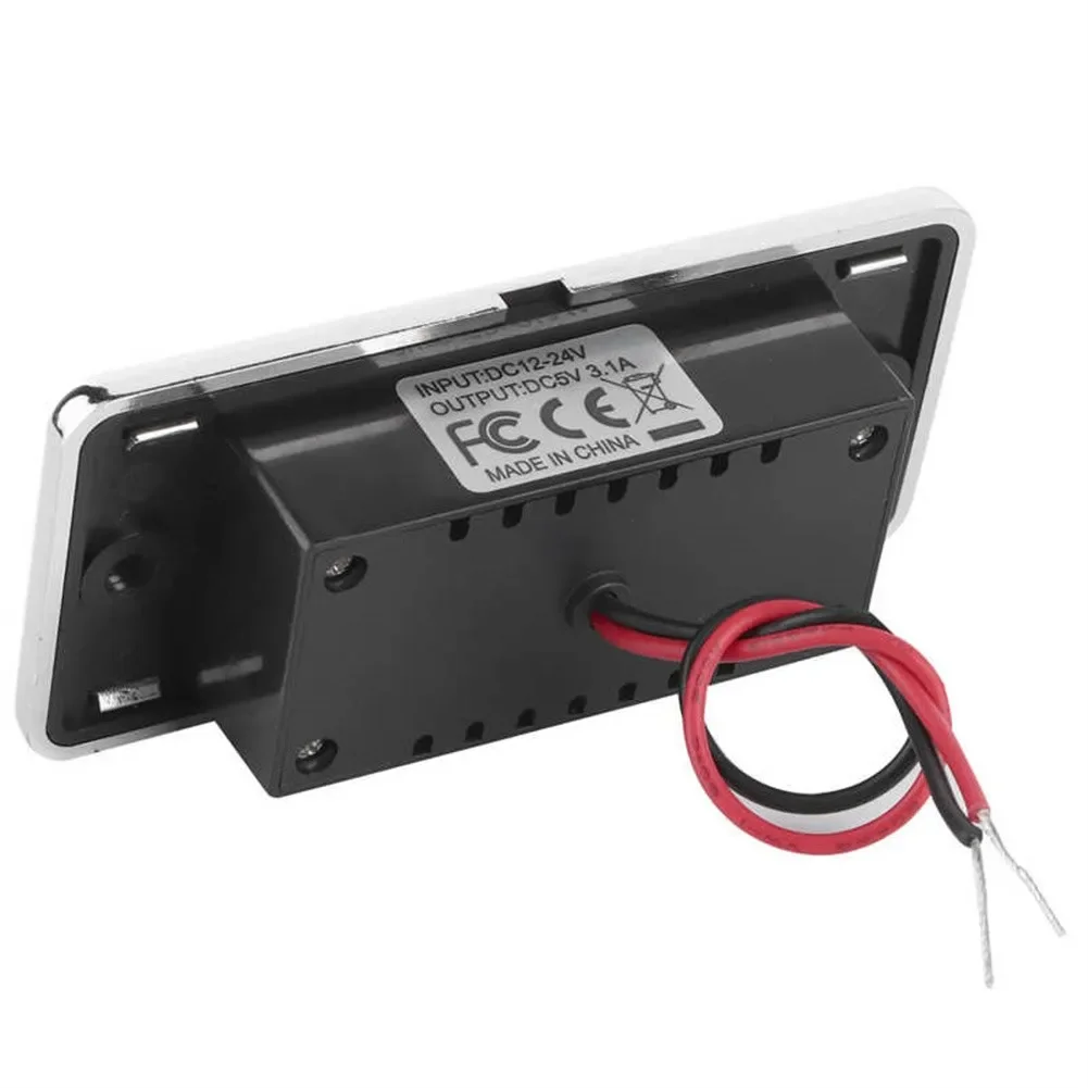 Motorhome Dual USB Ports Charger Camper Accessories 12V/24V 3.1A Power Supply Socket Charger Waterproof Electronics Accessories