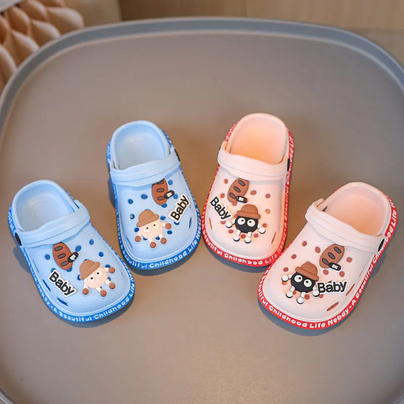 Baby Walking Shoes,Cute Elf Pattern Kids Cave Shoes,Outdoor Beach Sandals,Slip Resistant and Water Exploring Shoes