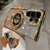 S25Ultra Magsafe Glitter Bracket Case For Samsung Galaxy S24 S23 S22 Ultra S25 Plus A55 A53 A52S A15 A16 Magnetic Diamond Cover 1