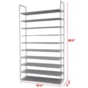 10-Tier 50 Pairs Shoe Rack Storage Organizer Tower Free Standing Space Saving 3