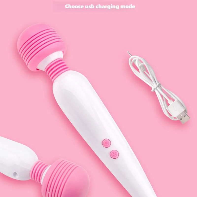 USB Charging Dildo Vibrator Massager AV Vibration Wand Clitoris Tits Stimulator Vagina G-Spot Massage Vibrator Adult Sex Toys
