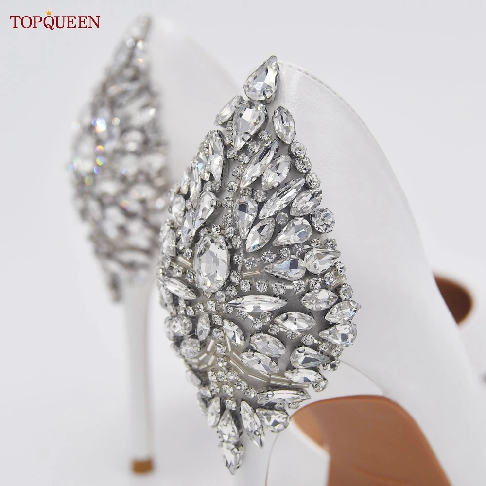 TOPQUEEN Shiny Rhinestone DIY Gift Manual Decorations for Party Bridal High Heels Shoe Clothes Hats Bags Patch Accessories SP04