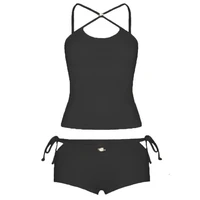 Women 2 Piece Short Sets Summer Chic Criss Cross Backless Camisole Tops and Bandage Cutout Shorts Outfits Club Streetwear Trendy - Image 5