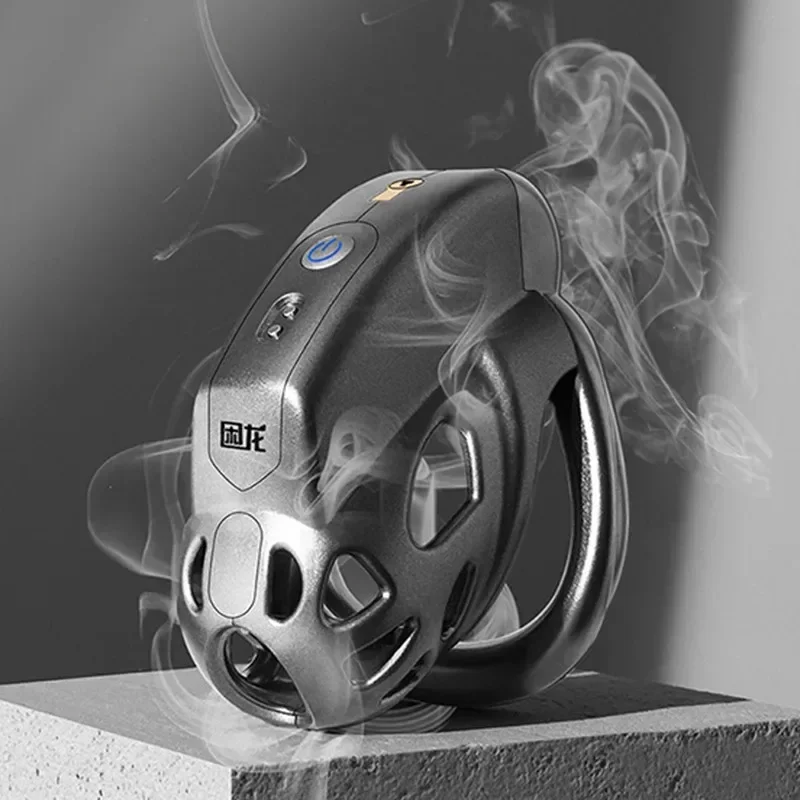 Penis Cage Electric Shock Chastity Lock Conditioning Restriction Abstinence Toys Cock Cage for Men Gay with 3 Active Rings Gay