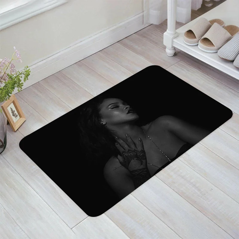 Hot Singer R-Robyn R-Rihanna F-Fenty Floor Mat Home Kitchen Carpet Room Mats Rugs Carpets Doormat Entrance Door Balcony Foot Rug