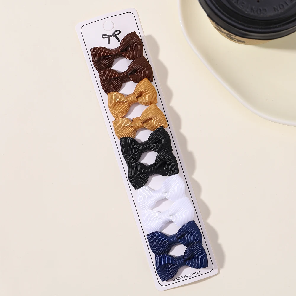 Hair Accessories 10Pcs Boutique Handmade Tiny Baby Bows Grosgrain 1.5