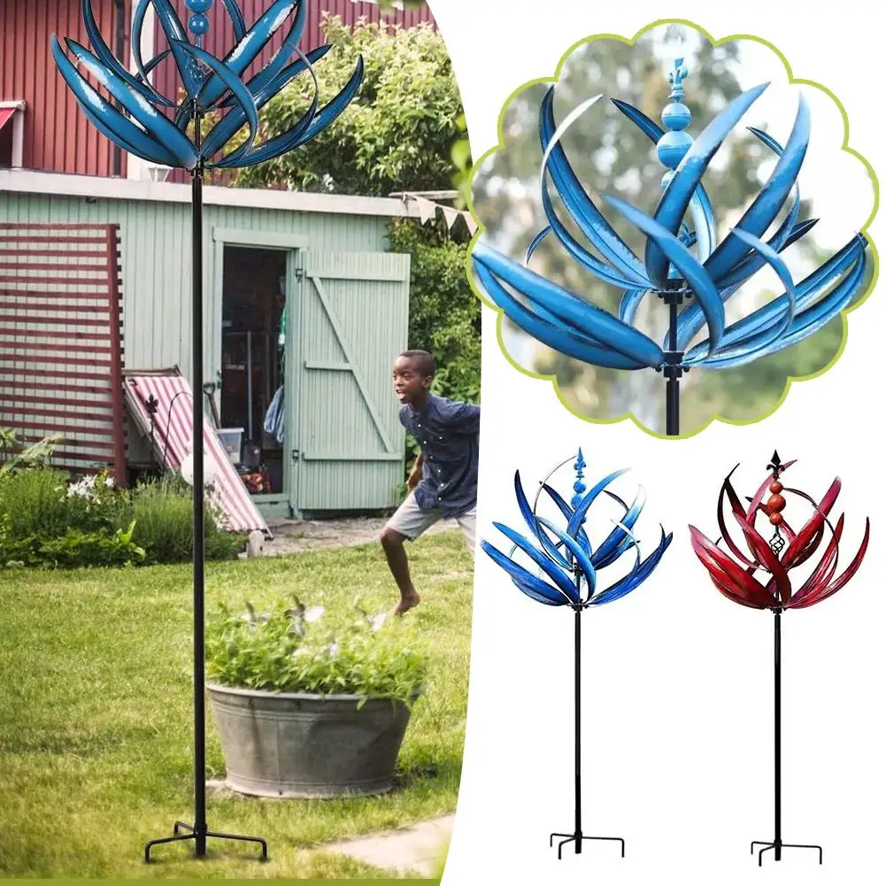 Wind Spinner Metal 3D Wind Powered Sculpture for Lawn Garden