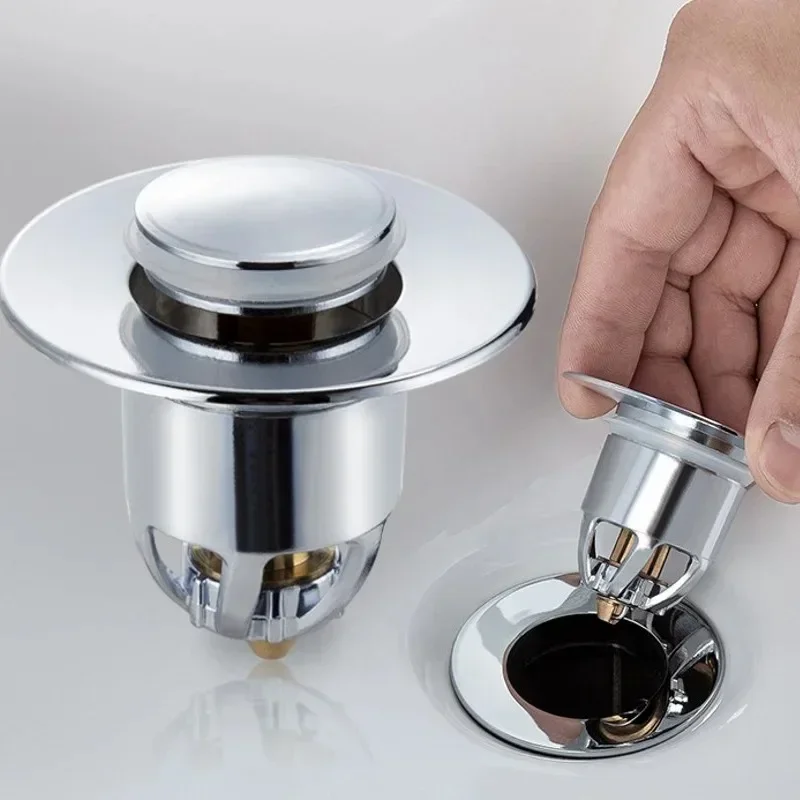 Drain Filter 3/1PCS Universal Wash Basin Filter Bounce Core Push Type Kitchen Sink Bathroom Bathtub Plug