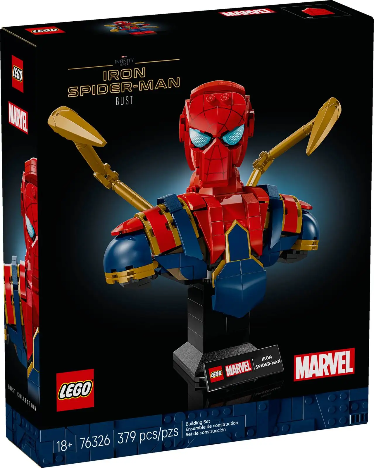 LEGO ® Busto do Homem-Aranha de Ferro Marvel (76326) Presente para O Super  Herói em Sua Vida 18+ idades 379 Peças - AliExpress, image size:1279x1600