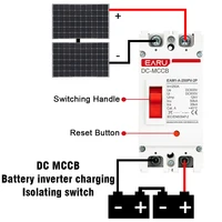 Disjoncteur à boîtier moulé solaire DC 300V 600V DC, Protection contre les surcharges MCCB, protecteur de commutateur pour solaire photovoltaïque PV 125A 250A 6