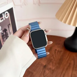Stainless Steel Magnetic Link Watch Strap Bracelet - S10 - 46 42 44 45 49MM (Blue)