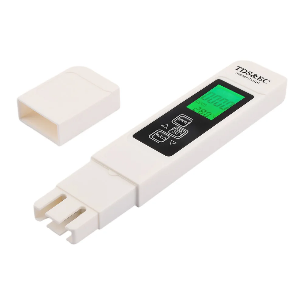 Digital Water Quality Tester TDS EC Meter Range 0-9999 Multifunctional Water Purity Temperature Meter TEMP PPM Tester