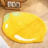 Cute Lemon Absorbent Kids Small Bath Mat Yellow Cartoon Fruit Bathroom Rug No Slip Floor Mat 19x24Inches for Home Decor 1