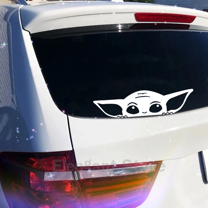 Disney Baby Vader Peeking Stickers Car Window Bumper Decals Toilet Sign Wall Stickers Bathroom Home Decals