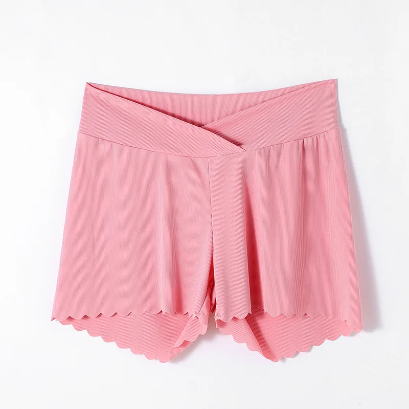 Pregnant Women's Pants Thin and Low Waist Leggings Safety Pants Breathable Elastic Belly Lift Maternity Women Casual Shorts