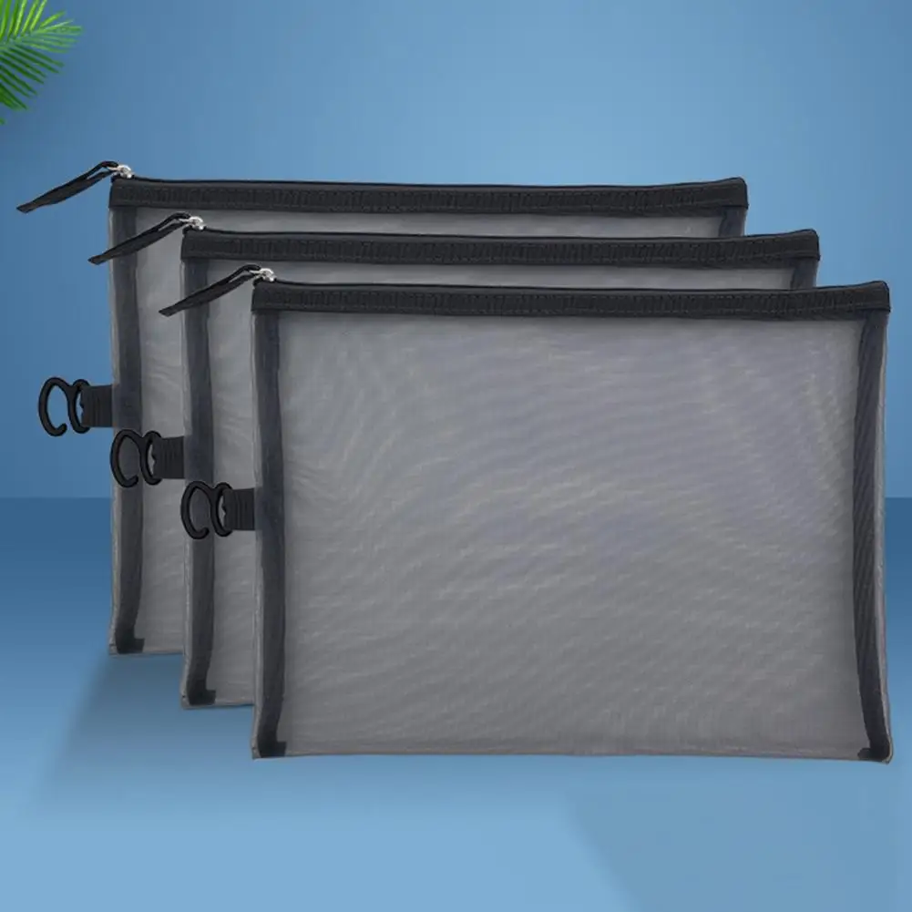 

File Folder Durable Nylon A4 File Holder Portable Space-saving Bag for School Office with Zipper Closure Ideal for Students