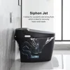 Smart Toilet with Bidet Built in,Black One-Piece Toilet Elongated Automatic  Tankless with Auto Flushing 6